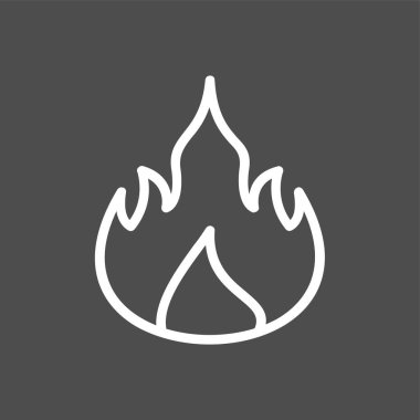 ateş simgesi, vektör illüstrasyonu basit tasarım