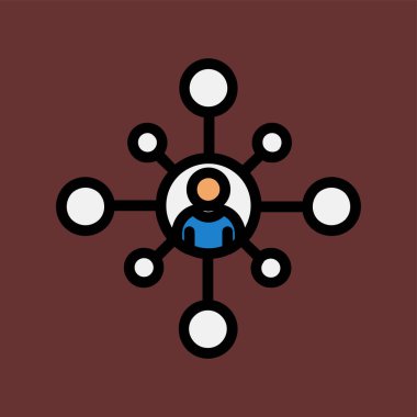 Ağ Simgesi, vektör illüstrasyonu basit tasarım