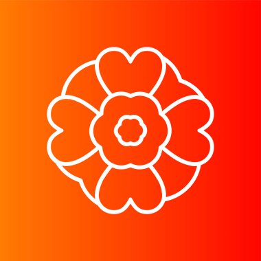 Naneli Marigold simgesi, vektör illüstrasyonu basit tasarım