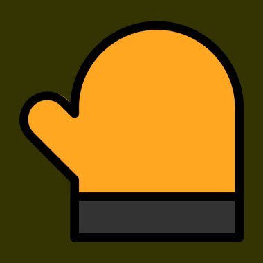 Eldiven simgesi, vektör illüstrasyonu basit tasarım