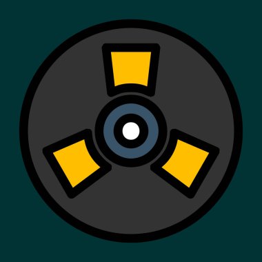 Nuclear icon, vector illustration simple design