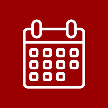 Takvim simgesi, vektör illüstrasyonu basit tasarım