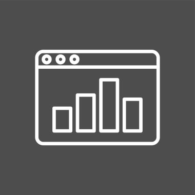 Satır Çubukları simgesi, vektör illüstrasyonu basit tasarım