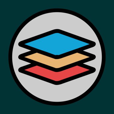 Katman simgesi, vektör illüstrasyonu basit tasarım