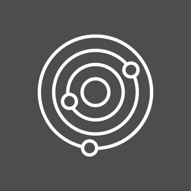 Galaksi simgesi, vektör illüstrasyonu basit tasarım