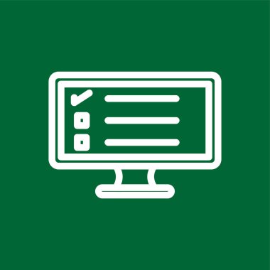 Çevrimiçi Araştırma Simgesi, vektör illüstrasyonu basit tasarım