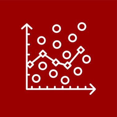 Scatter Grafik simgesi, vektör illüstrasyonu basit tasarım