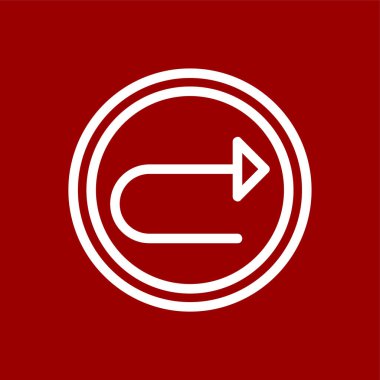 Sağ Ok simgesi, vektör illüstrasyonu basit tasarım