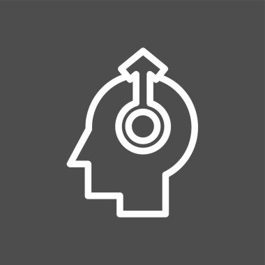 düşünce simgesi, vektör illüstrasyonu basit tasarım