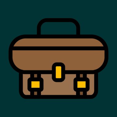 evrak çantası simgesi, vektör illüstrasyonu basit tasarım