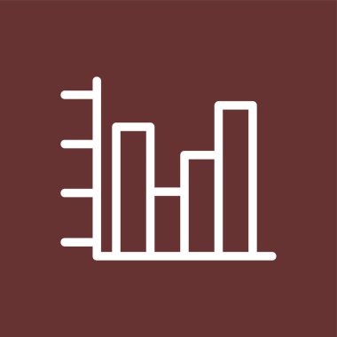 Grafik çubuğu simgesi, vektör illüstrasyonu basit tasarım