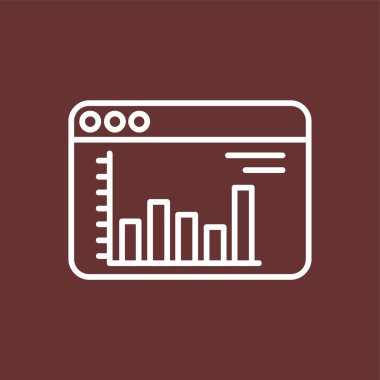 Web Sitesi İstatistiksel Ok simgesi, vektör illüstrasyonu basit tasarım