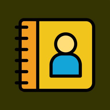 Kişi Kitabı simgesi, vektör illüstrasyonu basit tasarım