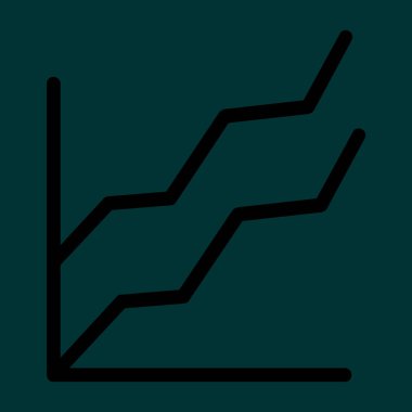 Çizgi çizelgesi simgesi, vektör illüstrasyonu basit tasarım