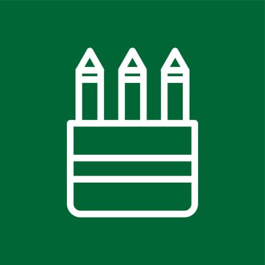 Pastel boya ikonu, vektör illüstrasyonu basit tasarım