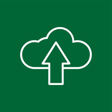 Bulut hesaplama simgesi, vektör illüstrasyonu basit tasarım