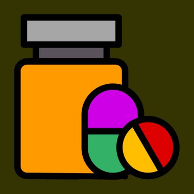 tıp simgesi, vektör illüstrasyonu basit tasarım