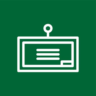 Tebeşir tahtası simgesi, vektör illüstrasyonu basit tasarım