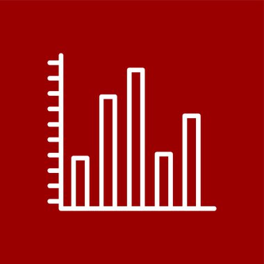 Statistics icon, vector illustration simple design