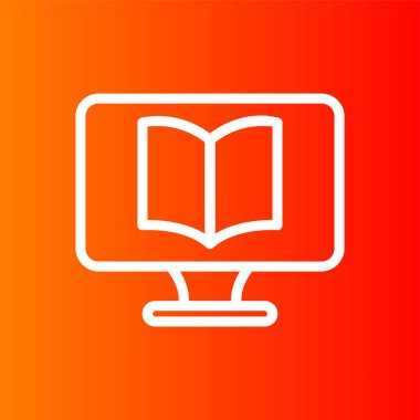 Çevrimiçi Eğitim simgesi, vektör illüstrasyonu basit tasarım
