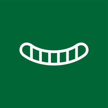 Hot dog simgesi, vektör illüstrasyonu basit tasarım