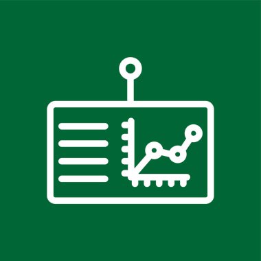 sunum simgesi, vektör illüstrasyonu basit tasarım