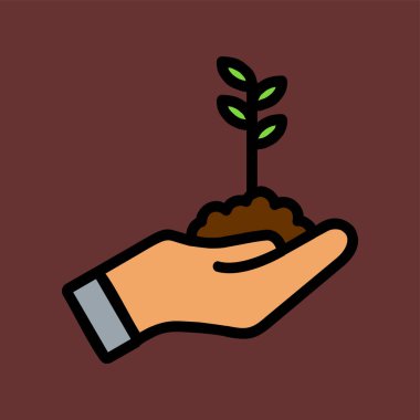 Filiz simgesi, vektör illüstrasyonu basit tasarım