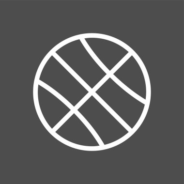 Basketbol ikonu, vektör illüstrasyonu basit tasarım