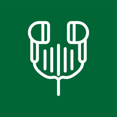 müzik simgesi, vektör illüstrasyonu basit tasarım