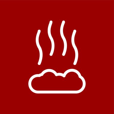 Duman simgesi, vektör illüstrasyonu basit tasarım