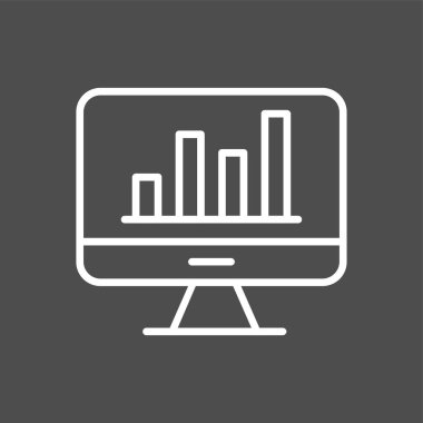 sunum simgesi, vektör illüstrasyonu basit tasarım