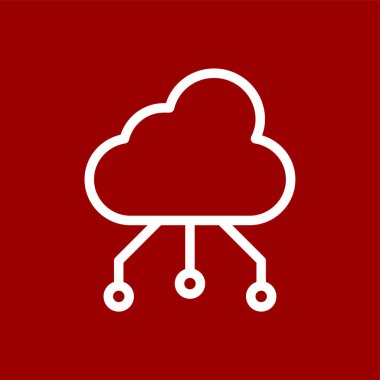 bulut depolama simgesi, vektör illüstrasyonu basit tasarım