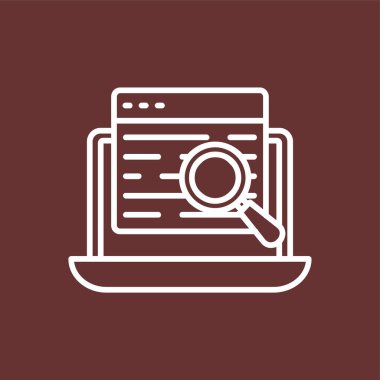 Arama Veri simgesi, vektör illüstrasyonu basit tasarım