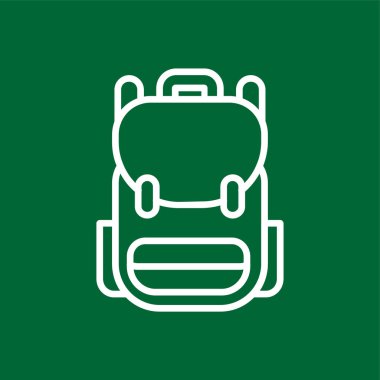 sırt çantası simgesi, vektör illüstrasyonu basit tasarım