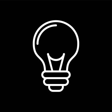 ampul simgesi, vektör illüstrasyonu basit tasarım
