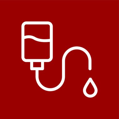 infüzyon simgesi, vektör illüstrasyonu basit tasarım