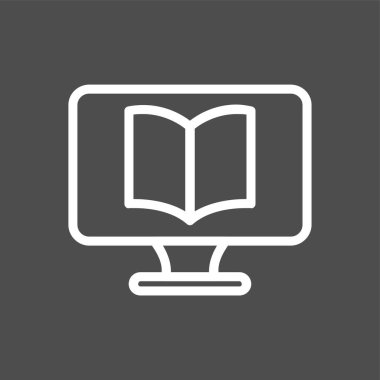 Çevrimiçi Eğitim simgesi, vektör illüstrasyonu basit tasarım