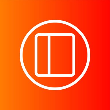 Sol Kenarlık simgesi, vektör illüstrasyonu basit tasarım