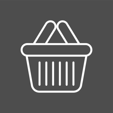 Basket simgesi, vektör illüstrasyonu basit tasarım