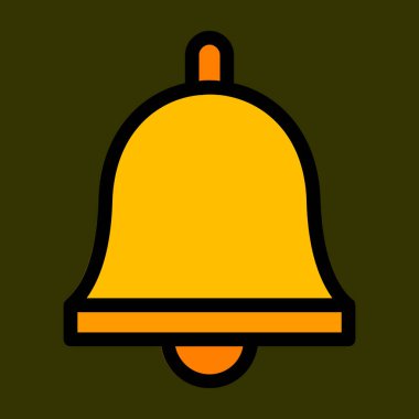 Çan simgesi, vektör illüstrasyonu basit tasarım