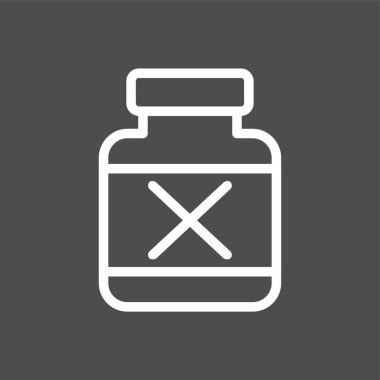 Zehir simgesi, vektör illüstrasyonu basit tasarım