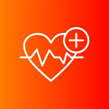 Kalp simgesi, vektör illüstrasyonu basit tasarım