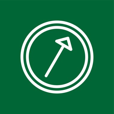 Sağ Yukarı simgesi, vektör illüstrasyonu basit tasarım