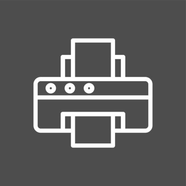 yazıcı simgesi, vektör illüstrasyonu basit tasarım