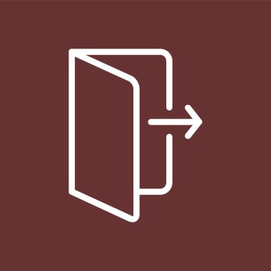 Çıkış simgesi, vektör illüstrasyonu basit tasarım