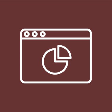 Pie Graph simgesi, vektör illüstrasyonu basit tasarım