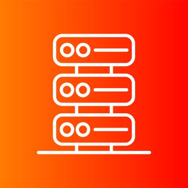 sunucu simgesi, vektör illüstrasyonu basit tasarım