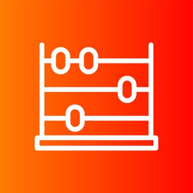 abaküs simgesi, vektör illüstrasyonu basit tasarım