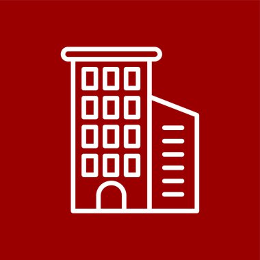 bina simgesi, vektör illüstrasyonu basit tasarım