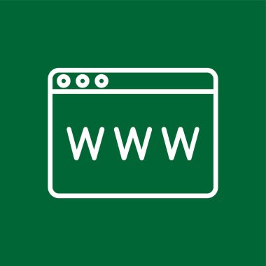 Www simgesi, vektör illüstrasyonu basit tasarım